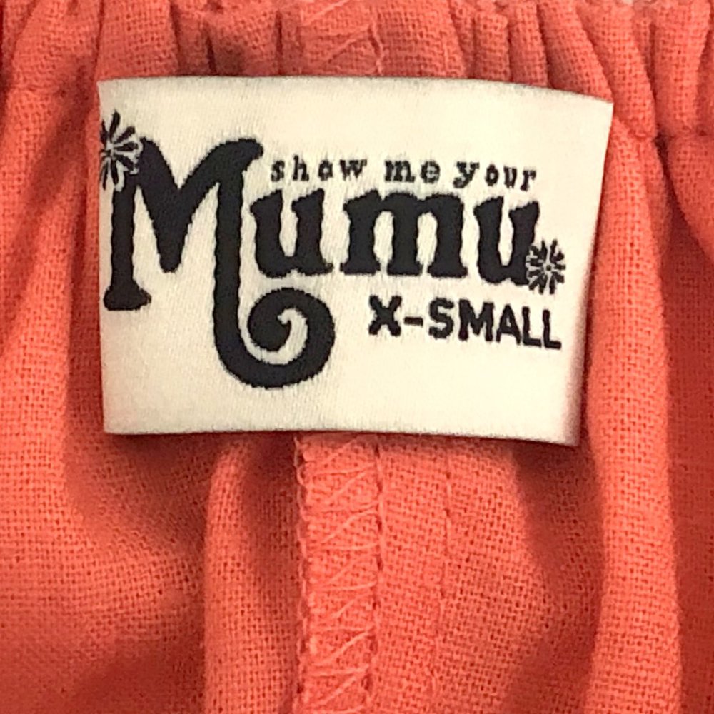 Show Me Your Mumu Linen Can Can Dress Coral sz XS - Picture 6 of 9